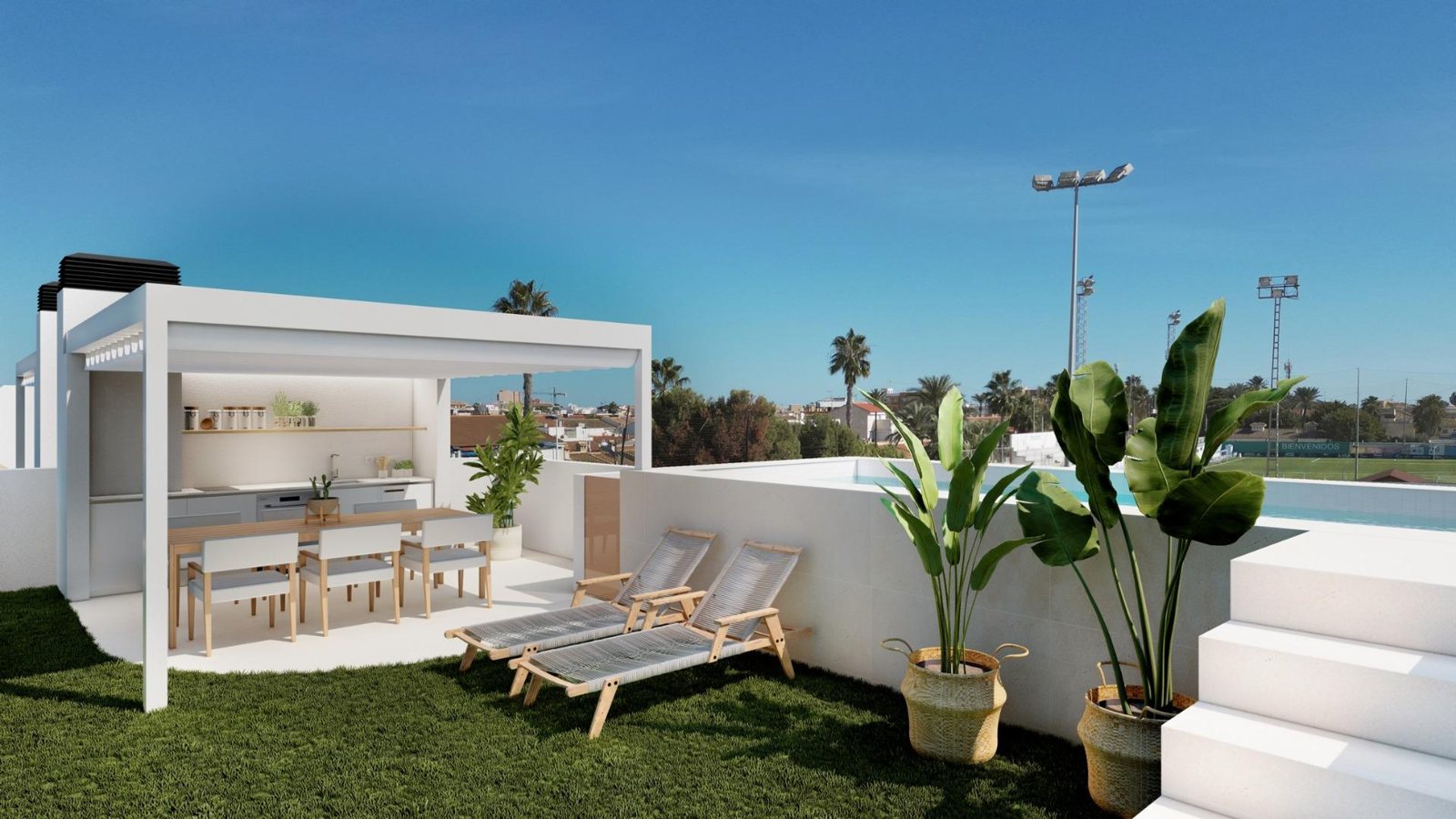 Bovenverdieping bungalows en Begane grond bungalows in San Pedro del Pinatar
