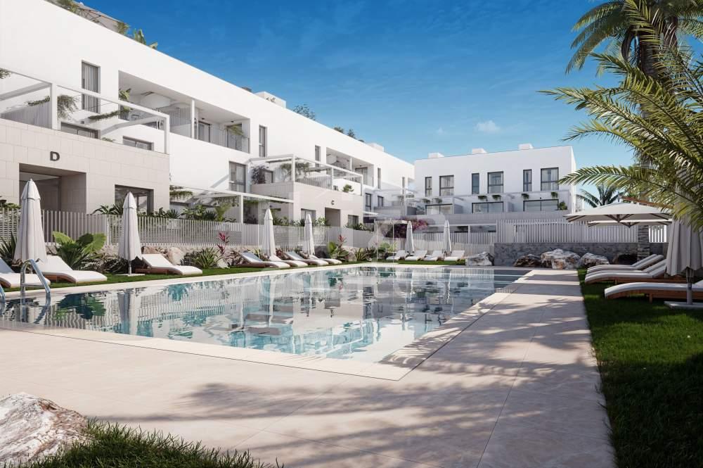 Nieuwbouwproject in Ibiza-stad van 23 woningen met ruime terrassen en een gemeenschappelijk zwembad